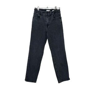 Good American Good Legs Straight Jeans Black Wash Size 28 High Rise Sculpting